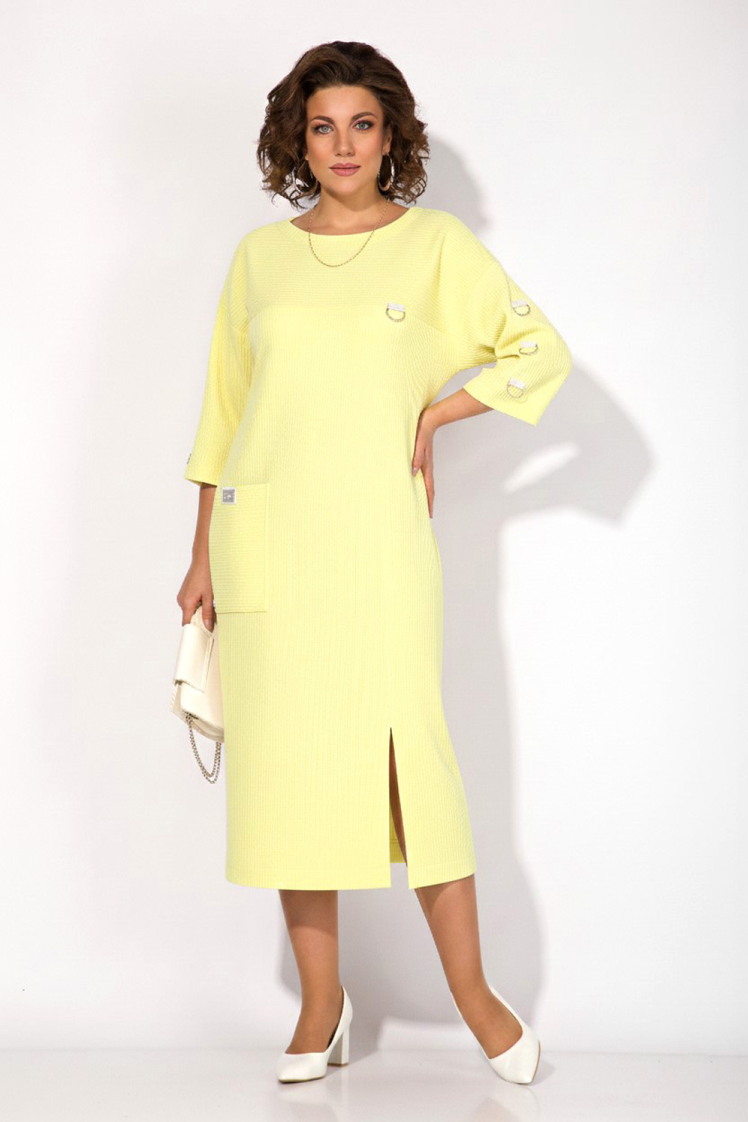 Платье Лилиана 1485 лимонный - фото 1