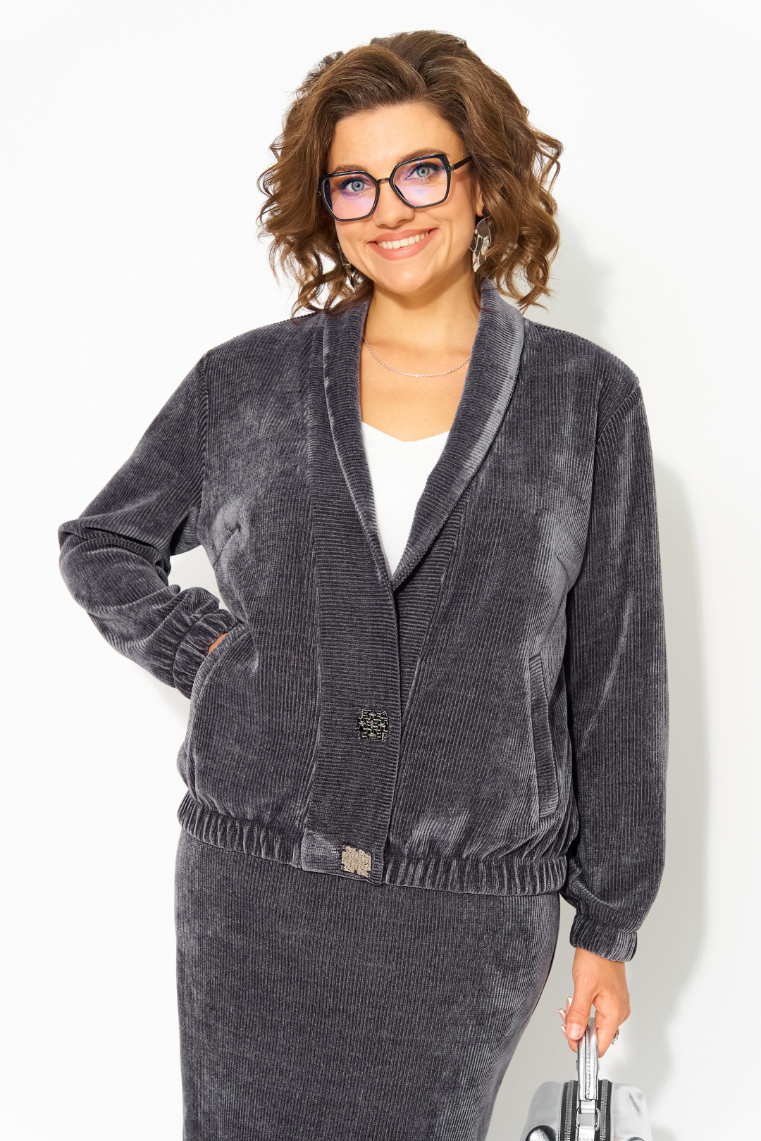 Костюм Лилиана 1487 графит - фото 4