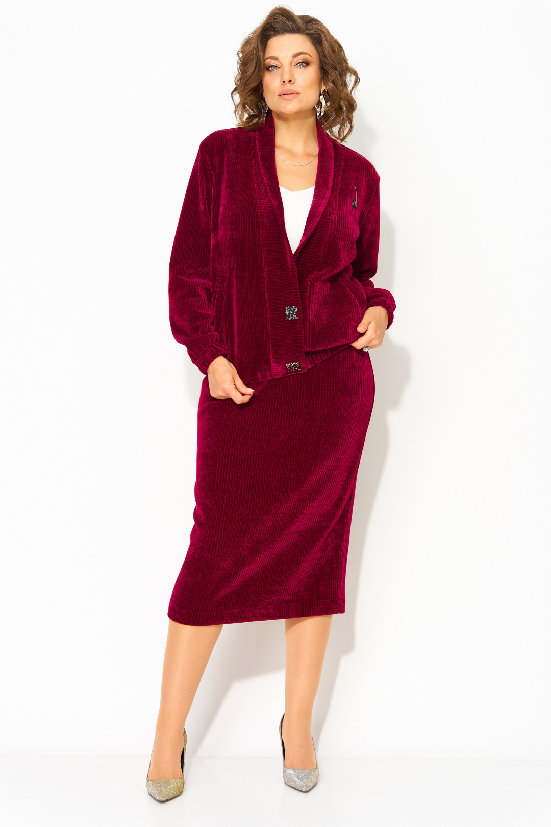 Костюм Лилиана 1487 винный - фото 1