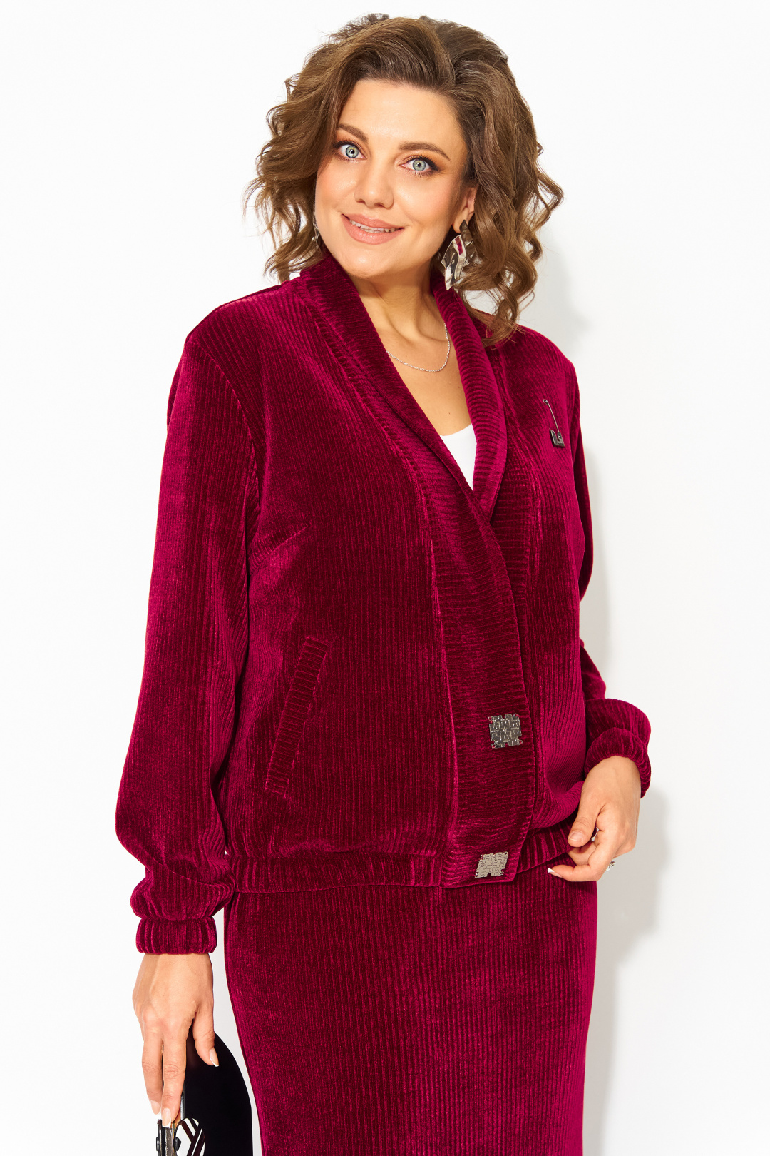 Костюм Лилиана 1487 винный - фото 3