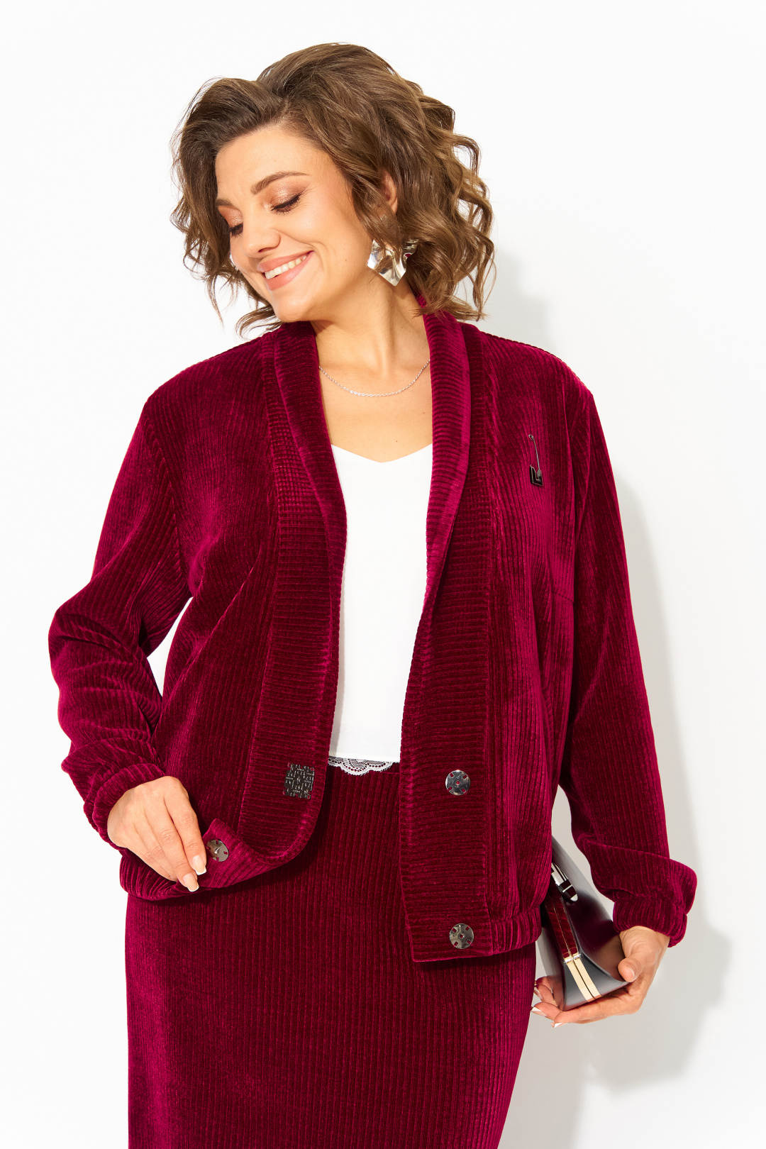 Костюм Лилиана 1487 винный - фото 5