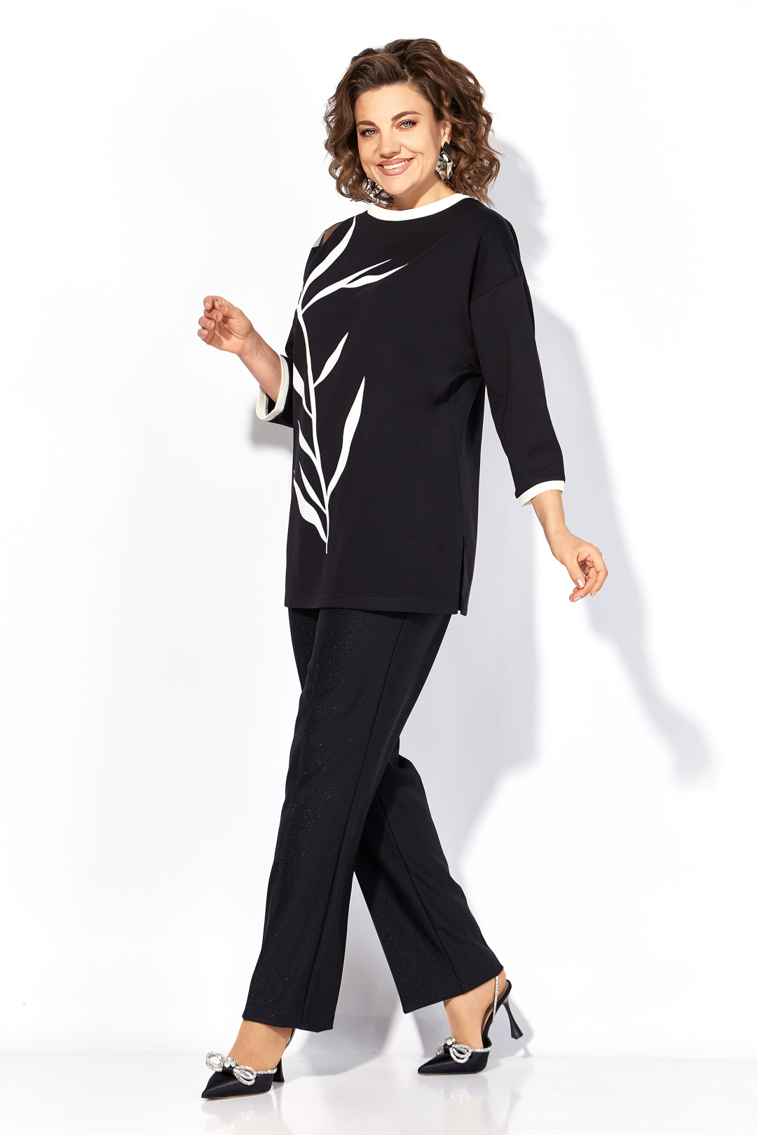 Костюм Лилиана 1495БрПн черный - фото 2