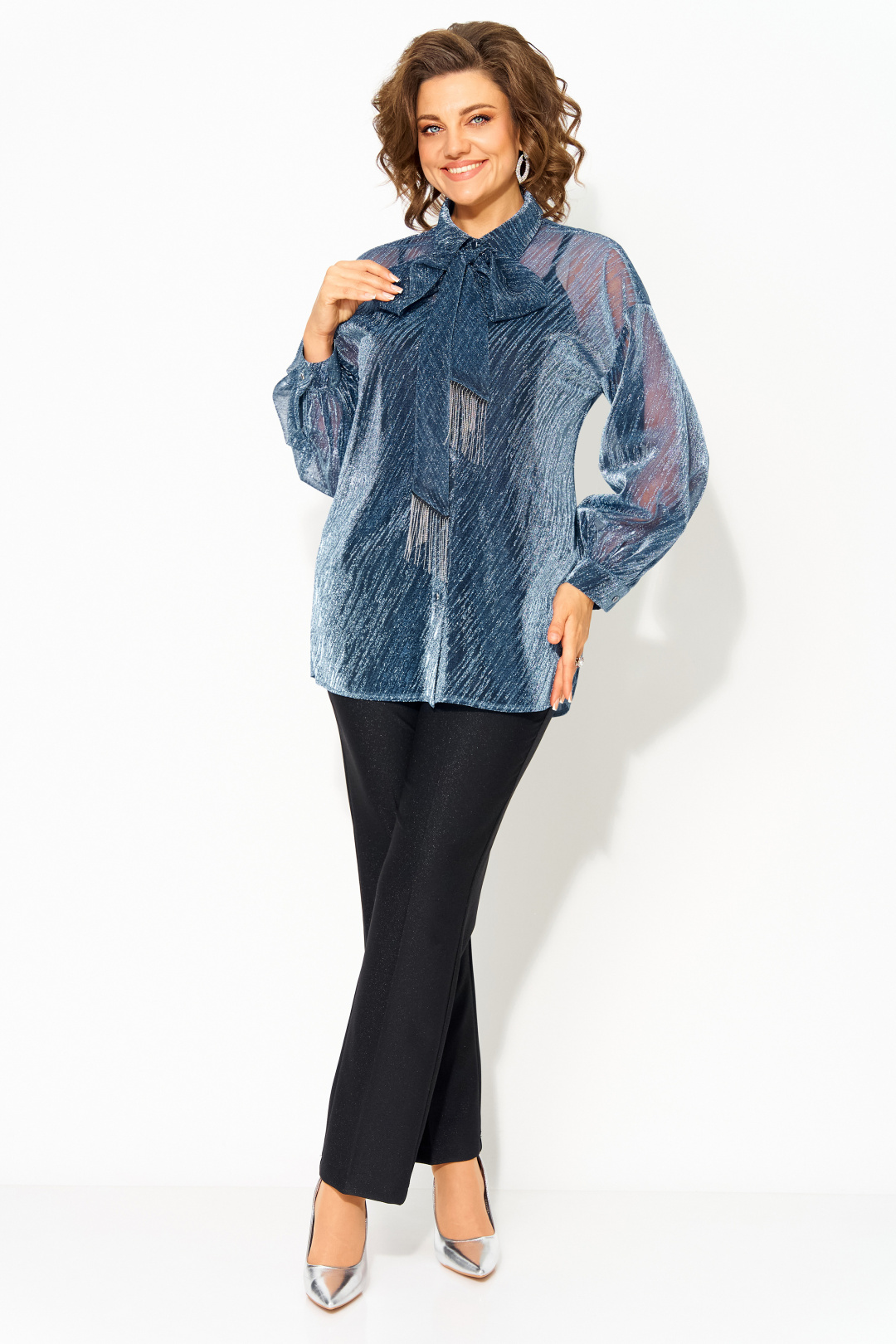 Костюм Лилиана 1496БрПн синий - фото 1