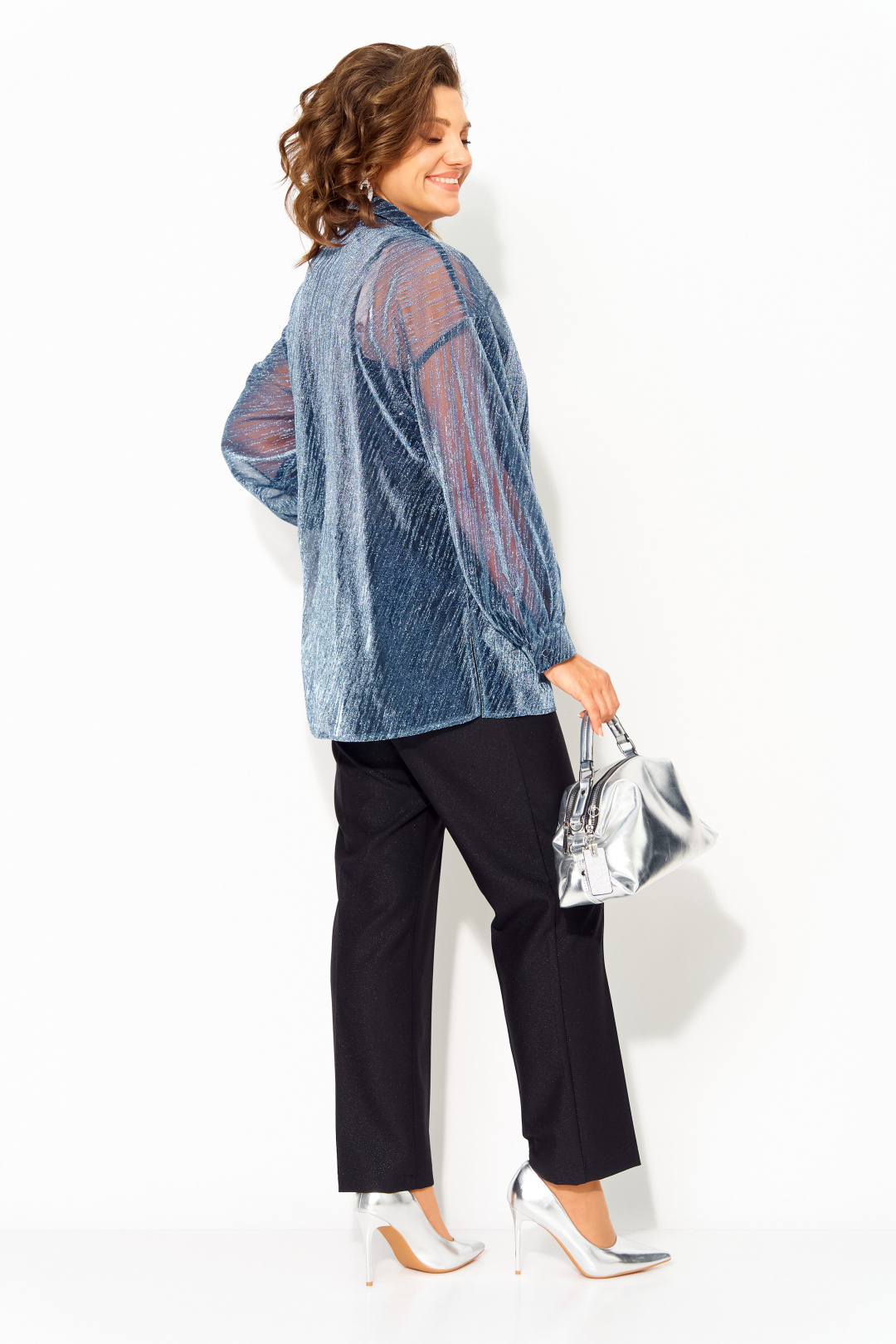 Костюм Лилиана 1496БрПн синий - фото 4