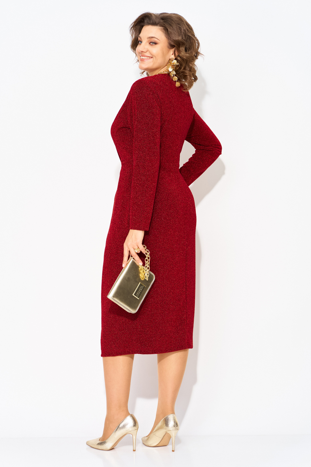 Платье Лилиана 1497 красный - фото 4