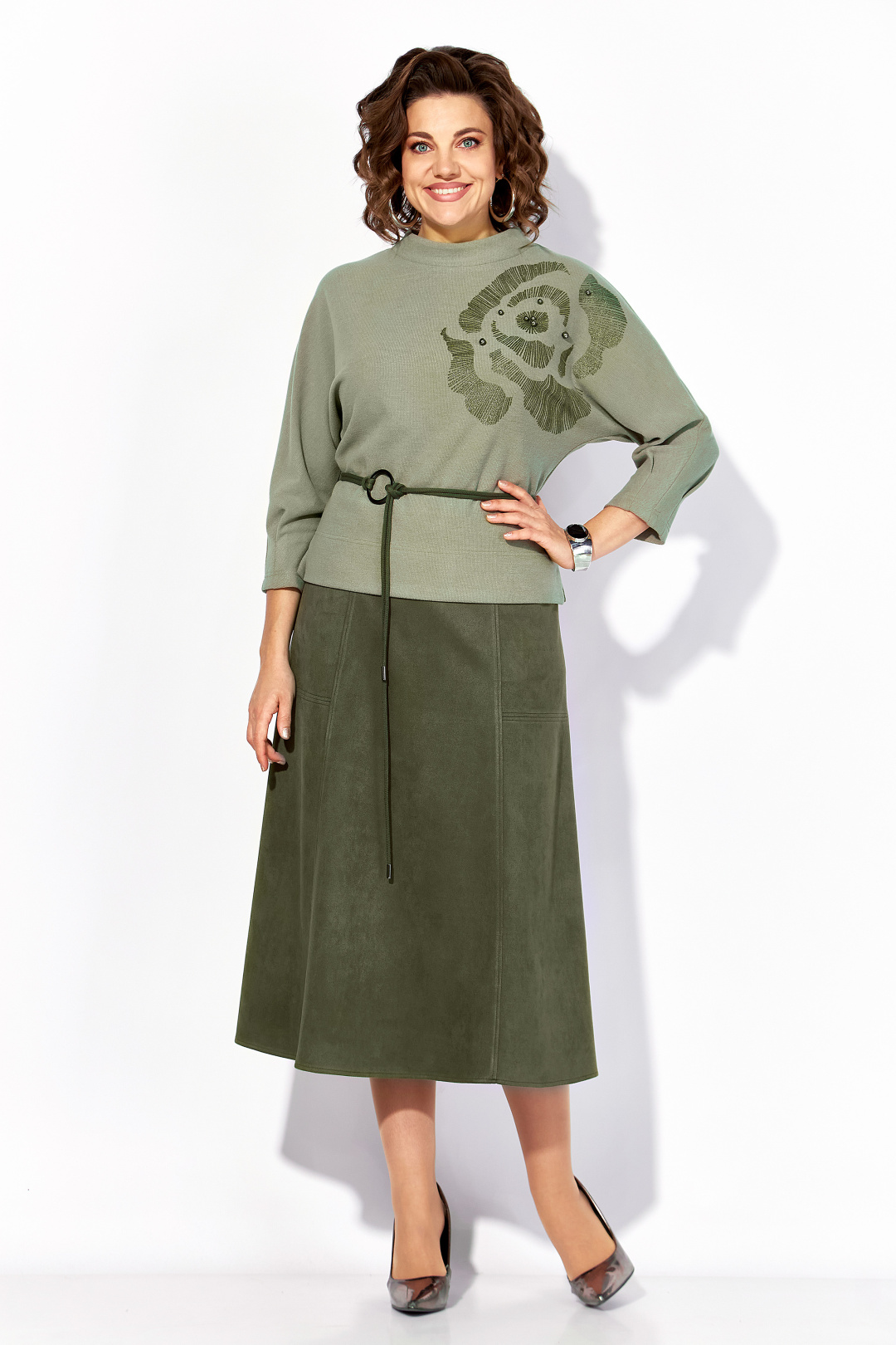 Костюм Лилиана 1500 олива - фото 5