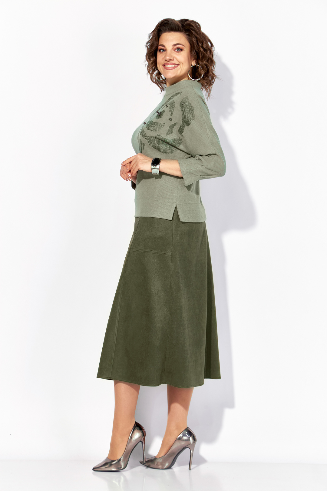 Костюм Лилиана 1500 олива - фото 6