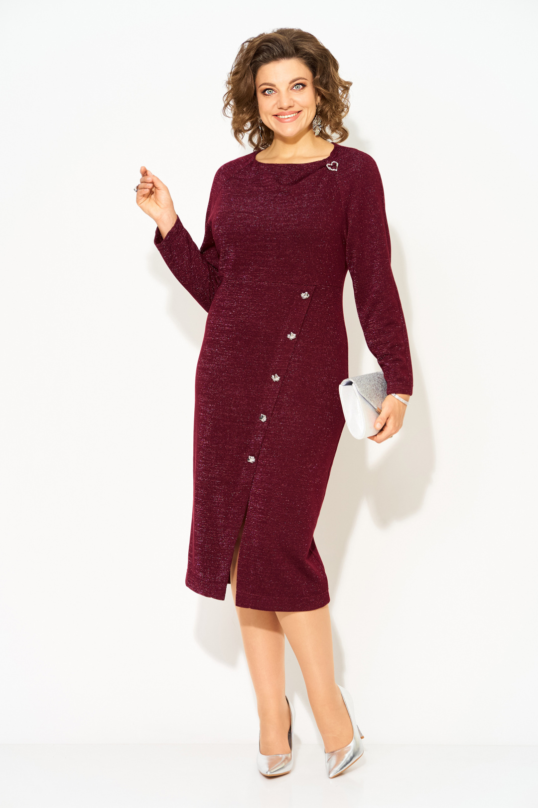 Платье Лилиана 1501 бордо (винный) - фото 1