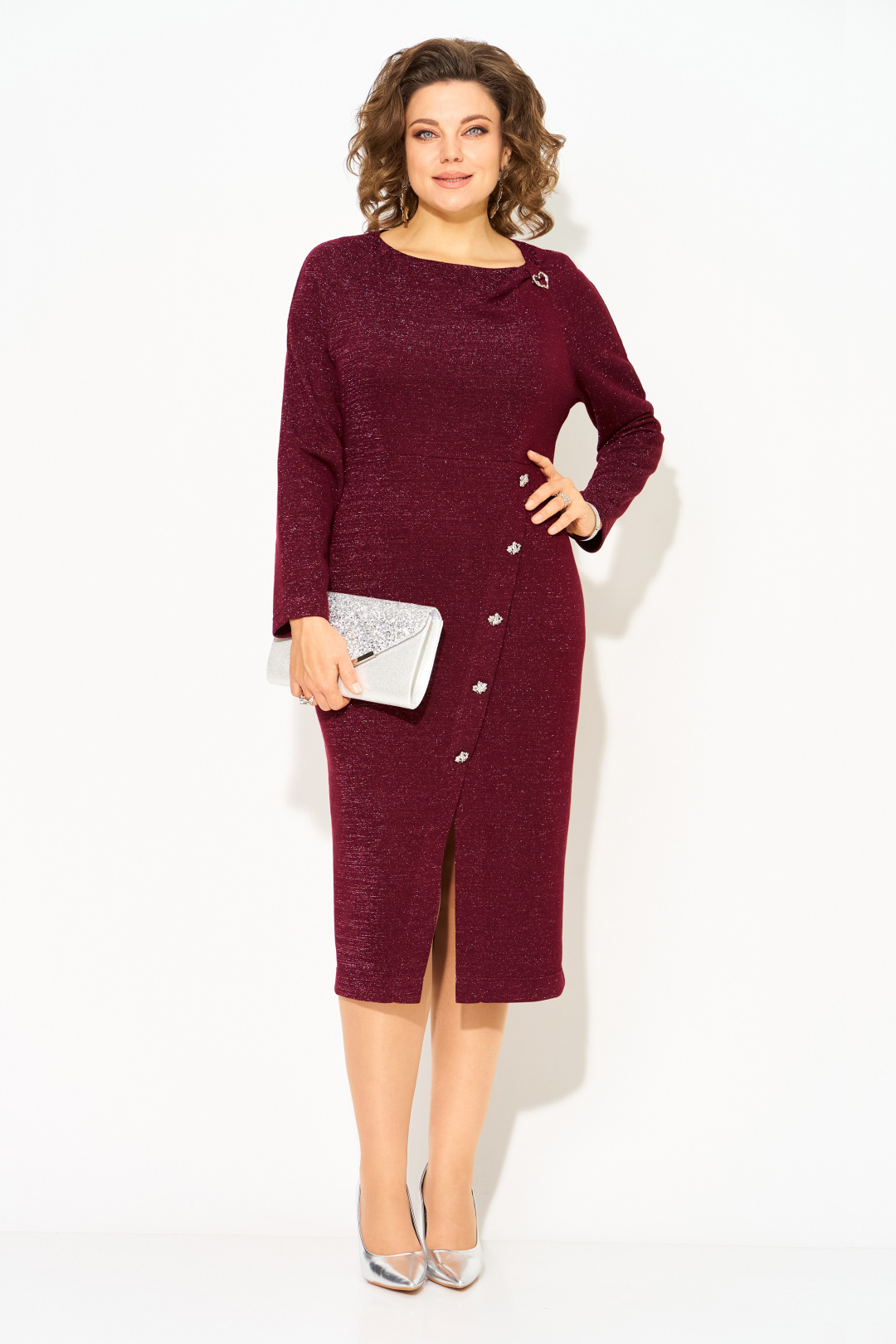 Платье Лилиана 1501 бордо (винный) - фото 3
