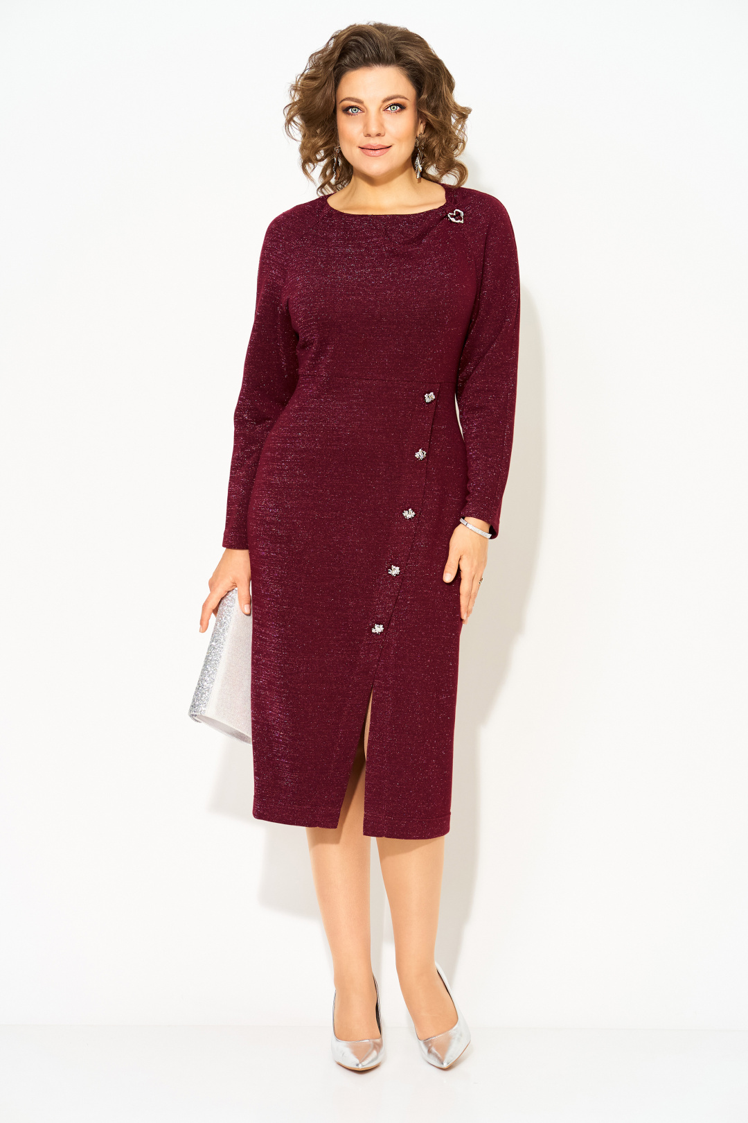 Платье Лилиана 1501 бордо (винный) - фото 4