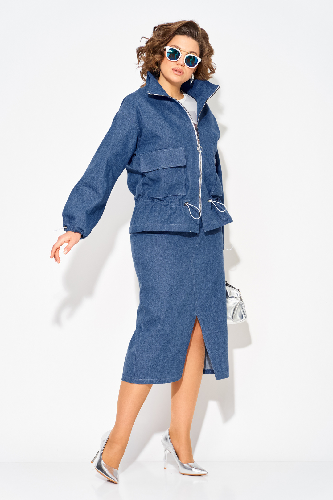 Костюм Лилиана 1504 джинс - фото 2