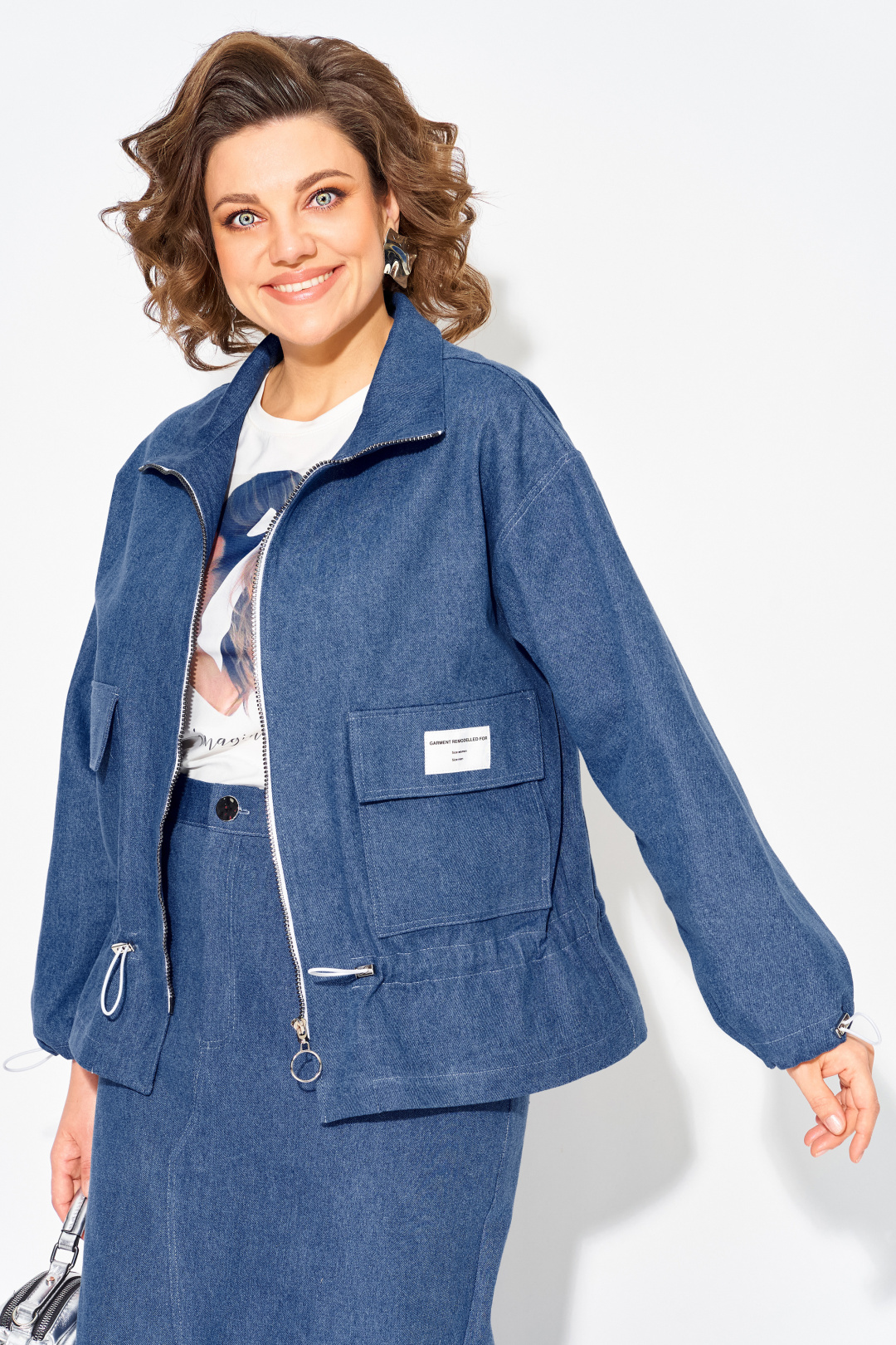 Костюм Лилиана 1504 джинс - фото 6