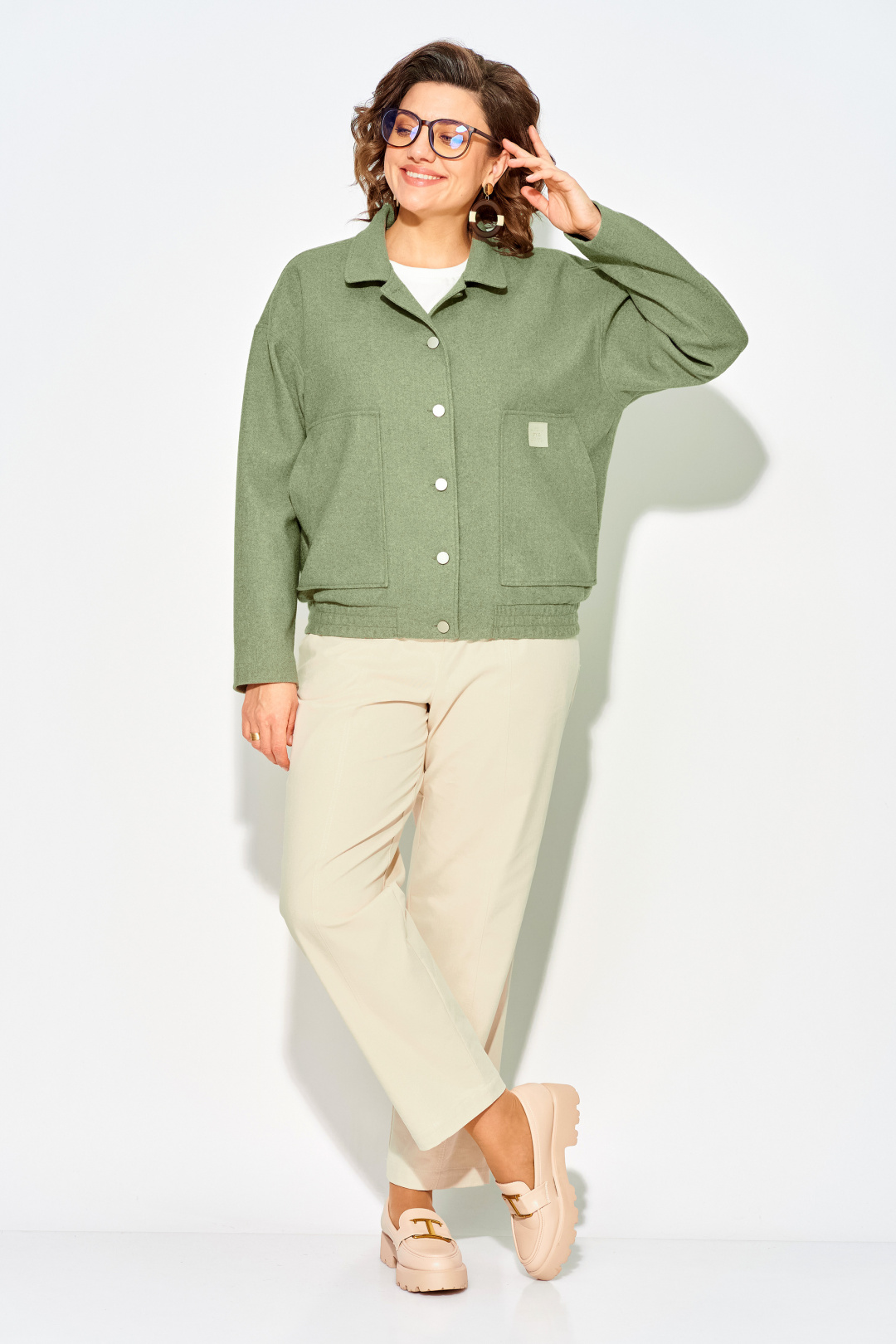 Костюм Лилиана 1506-1507 фисташка + экрю - фото 3