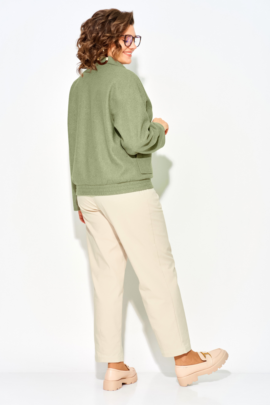 Костюм Лилиана 1506-1507 фисташка + экрю - фото 5