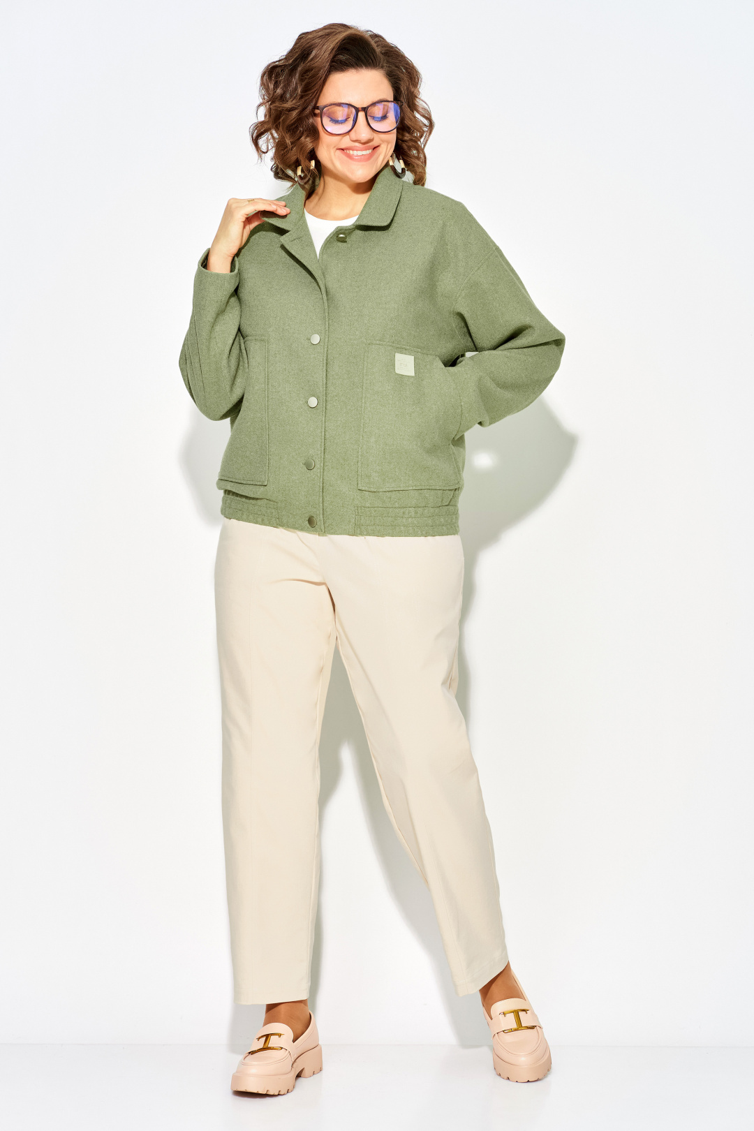 Жакет Лилиана 1506 фисташка - фото 2