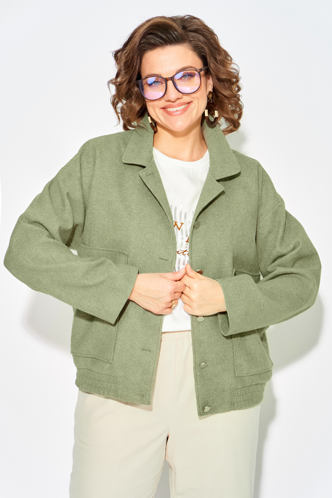 Жакет Лилиана 1506 фисташка - фото 4