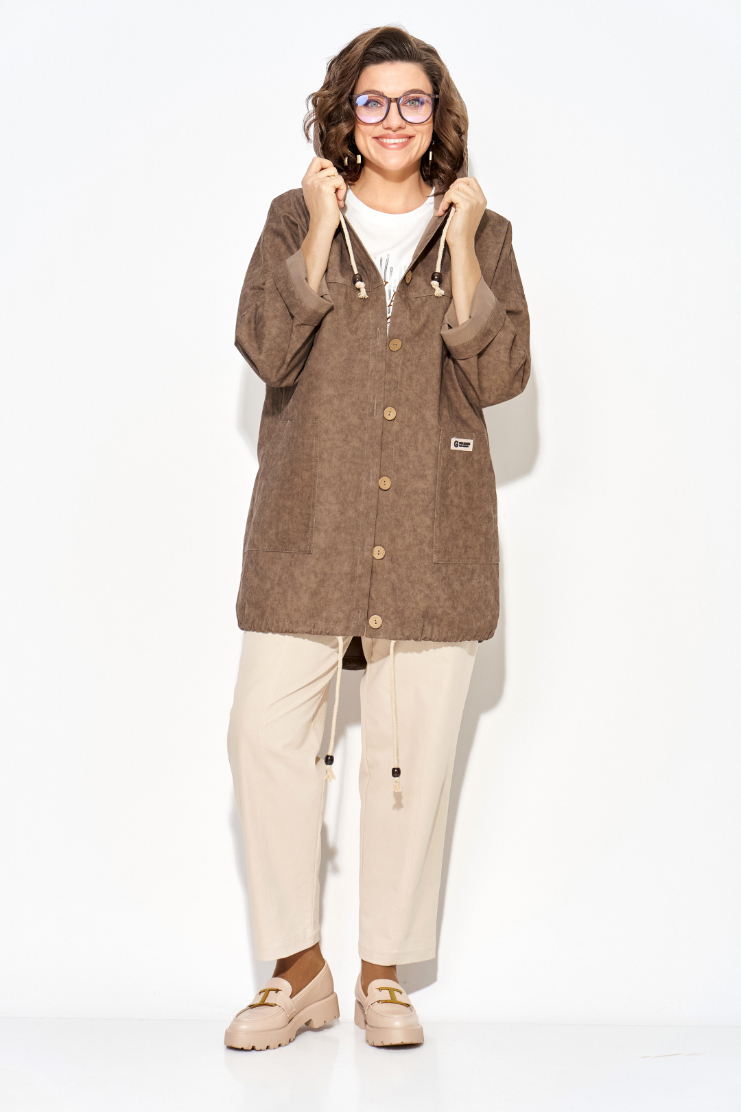 Брюки Лилиана 1507 экрю - фото 4