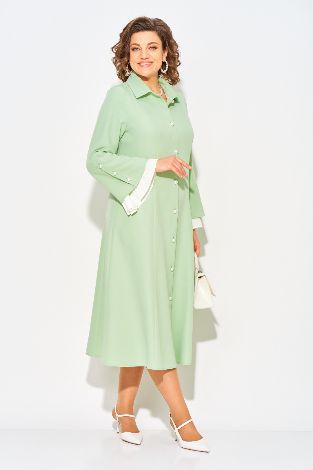 Платье Лилиана 1508 фисташка - фото 2