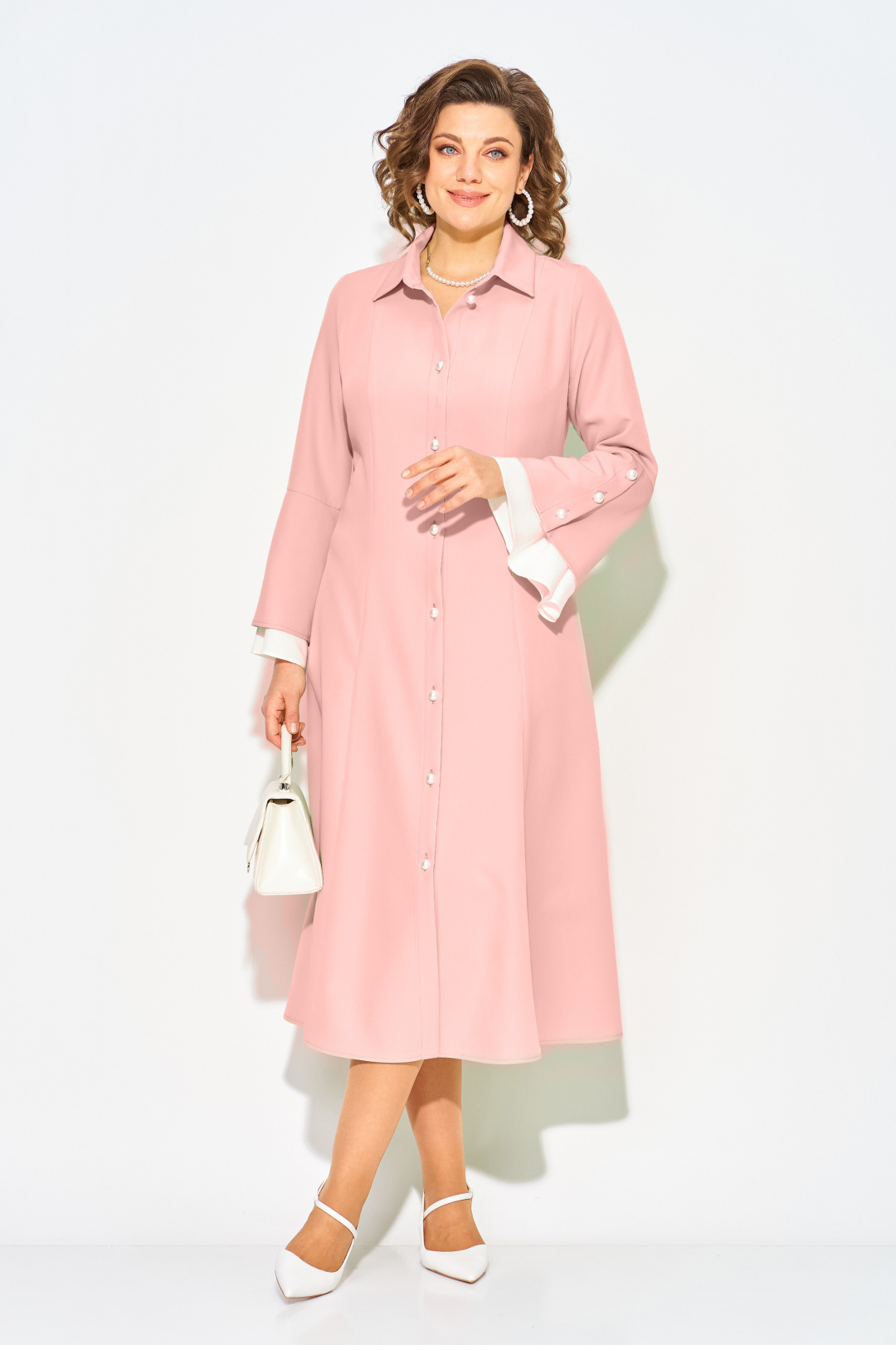 Платье Лилиана 1508 пудра - фото 1