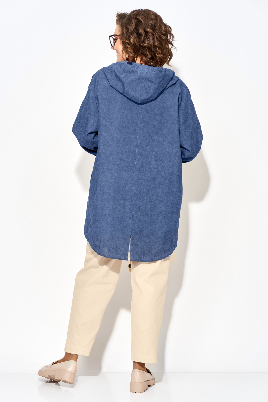 Костюм Лилиана 1509-1507 синий + экрю - фото 3