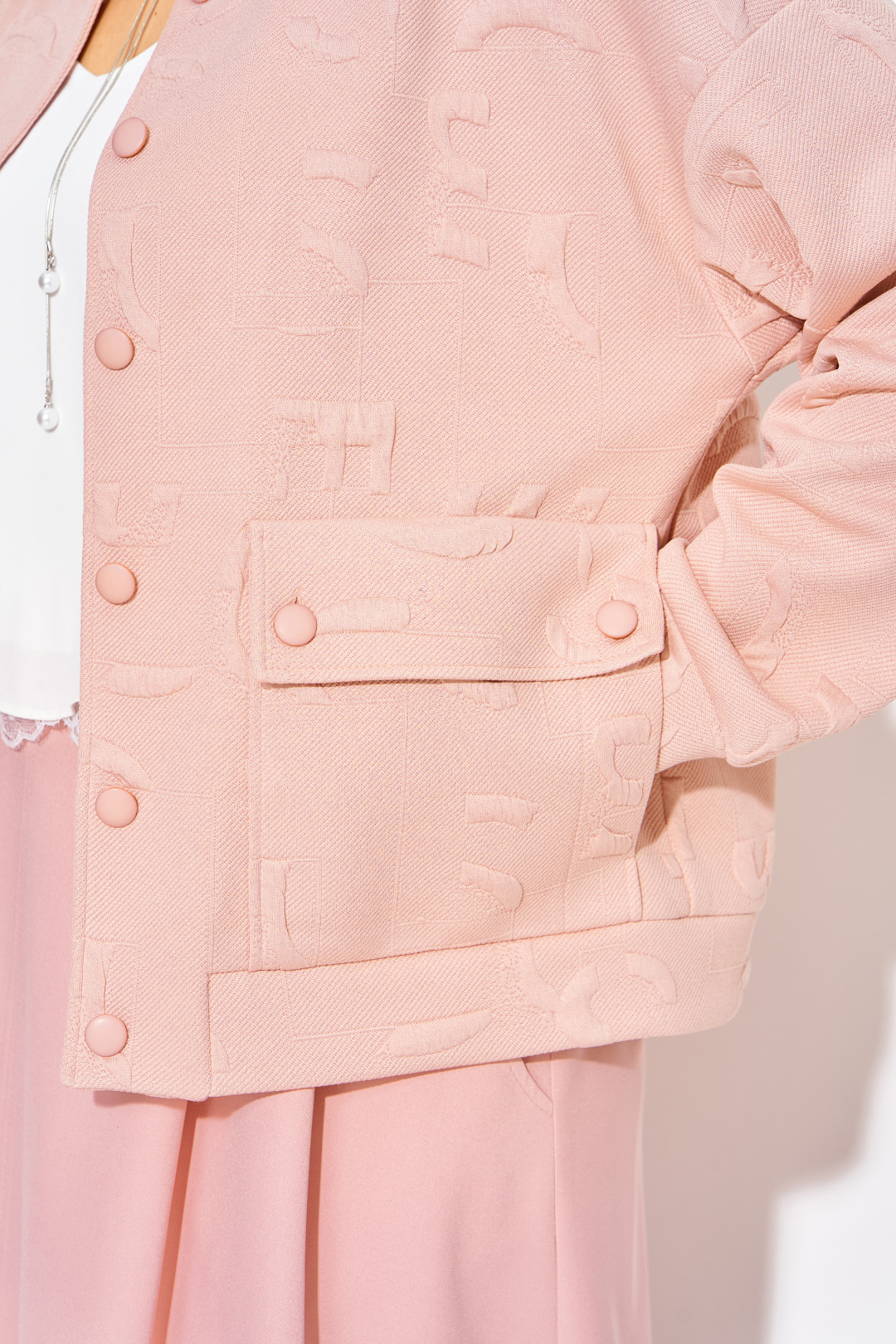 Костюм Лилиана 1513 пудра - фото 3