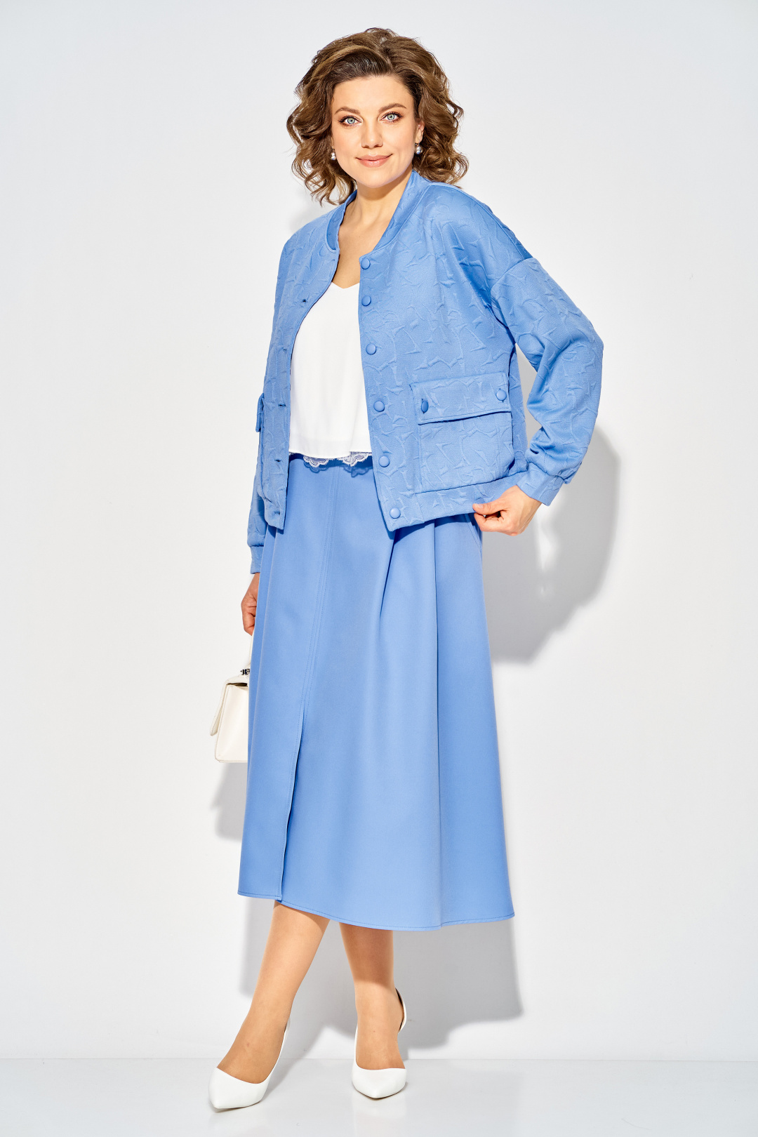 Костюм Лилиана 1513н голубой - фото 4
