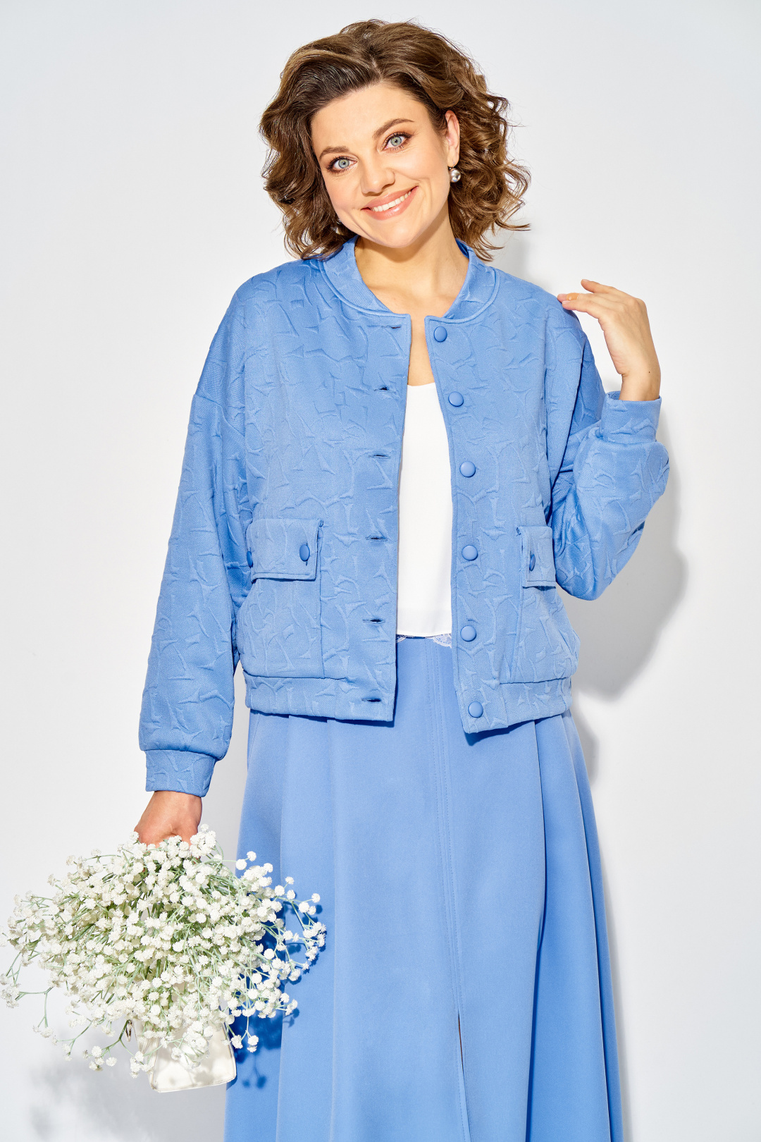 Костюм Лилиана 1513н голубой - фото 6