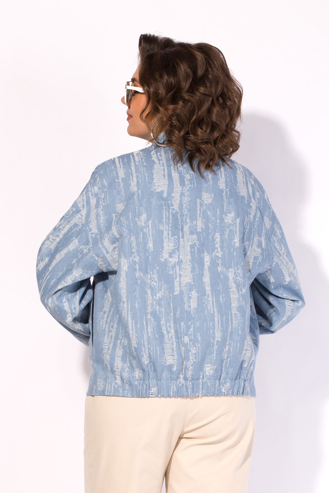 Костюм Лилиана 1517-1507 джинсовый + экрю