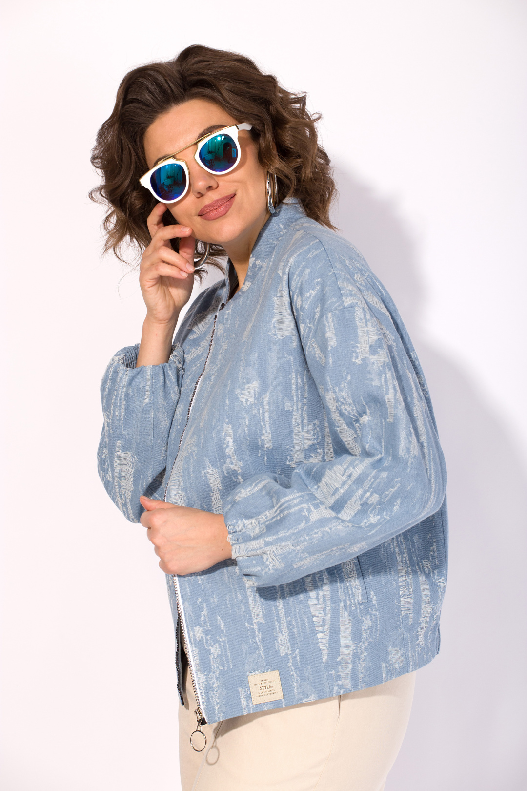 Жакет Лилиана 1517 джинсовый - фото 6