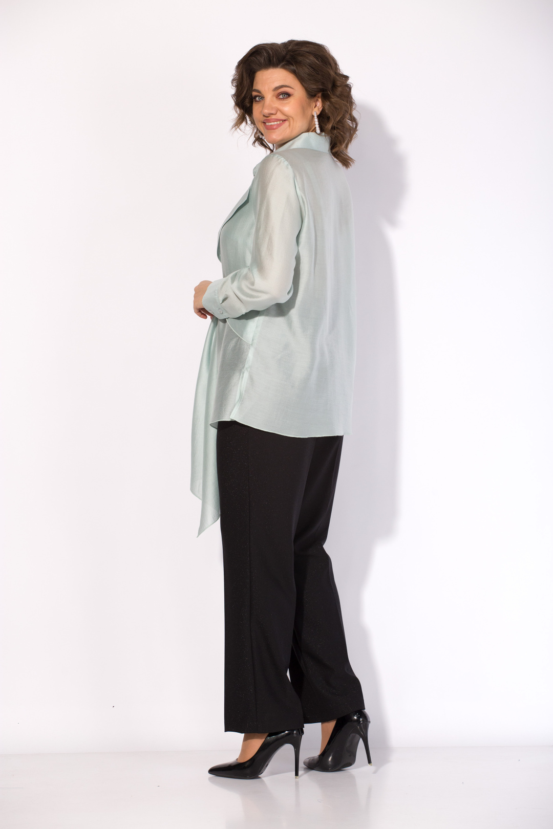Костюм Лилиана 1520БрПн мята + черный - фото 4