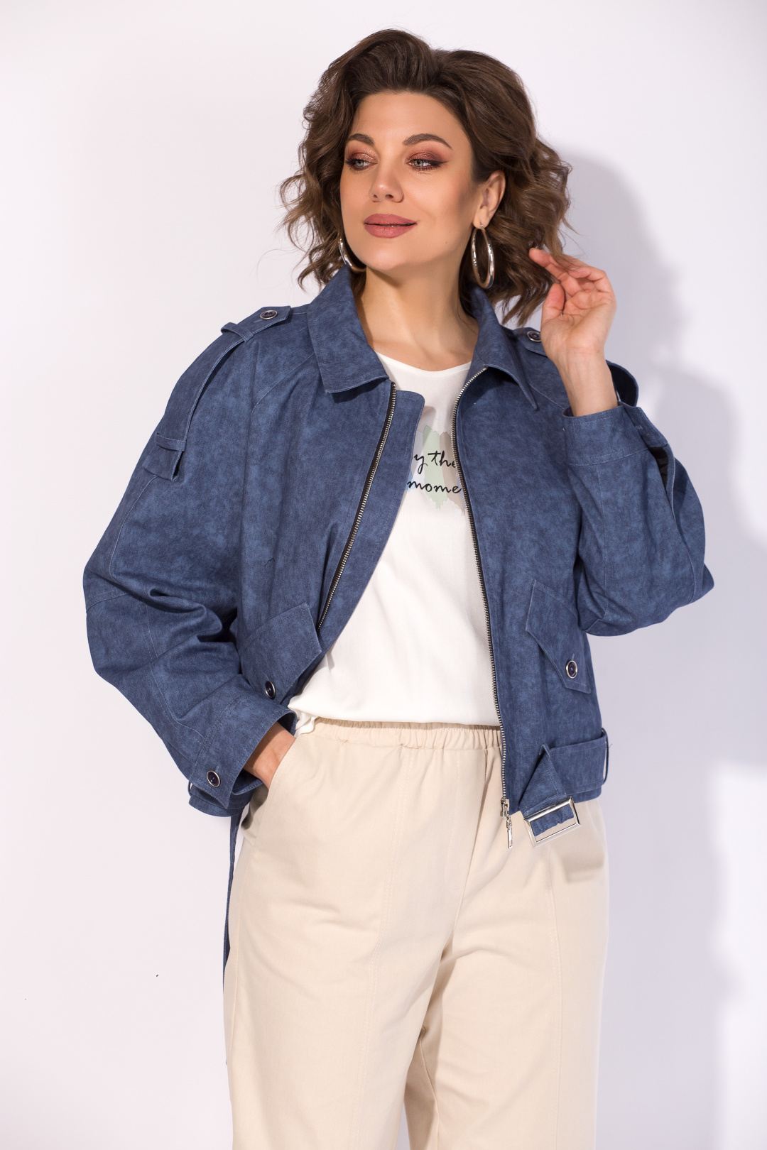 Жакет Лилиана 1522 синий - фото 2