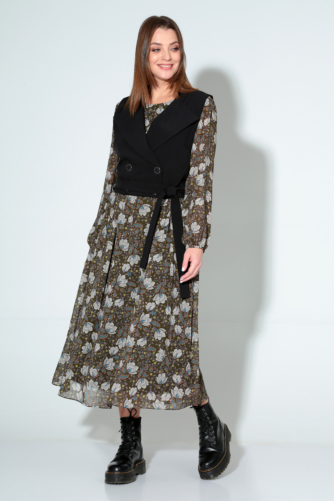 Костюм Лиона-Стиль 813 белые цветы - фото 2