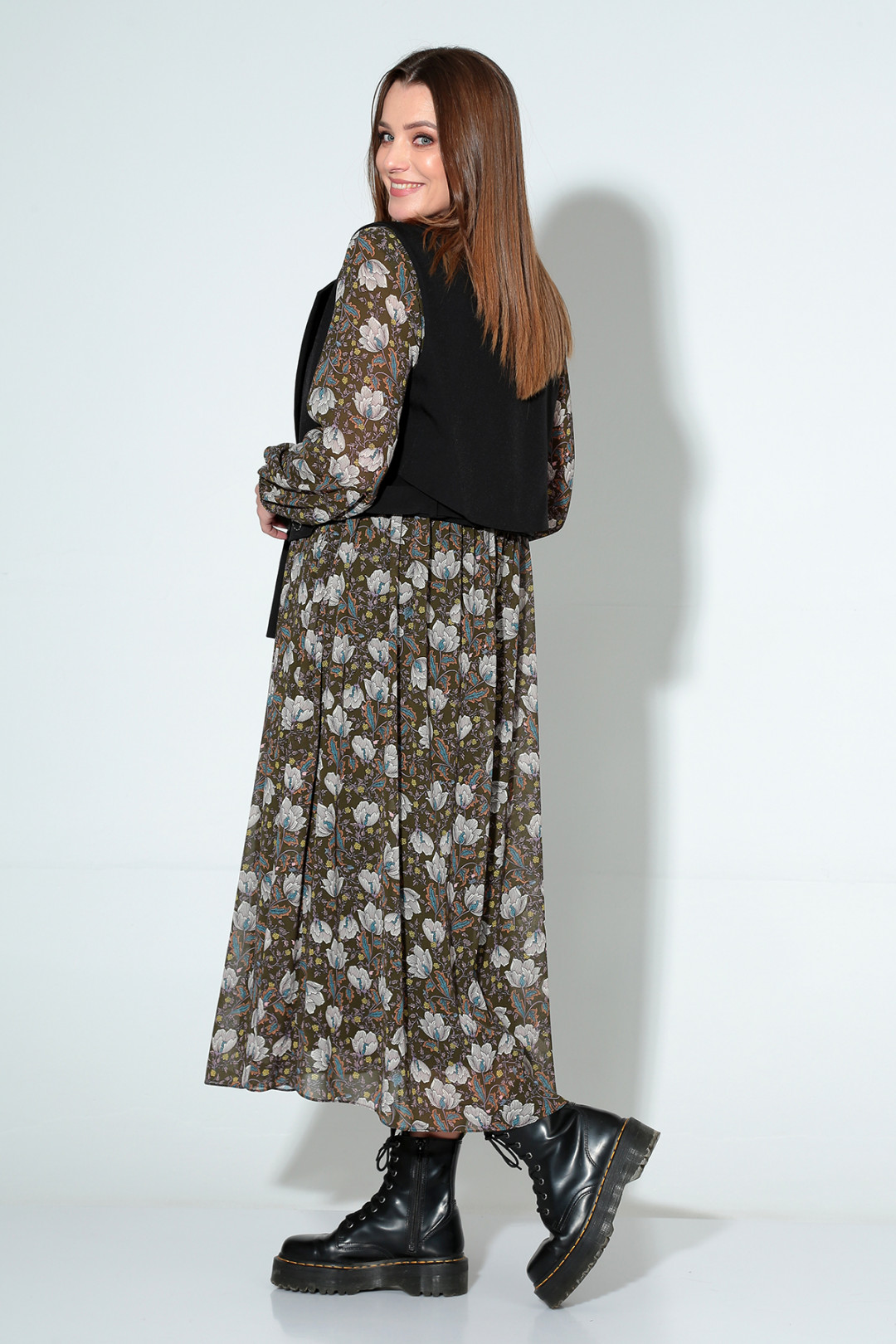 Костюм Лиона-Стиль 813 белые цветы - фото 4