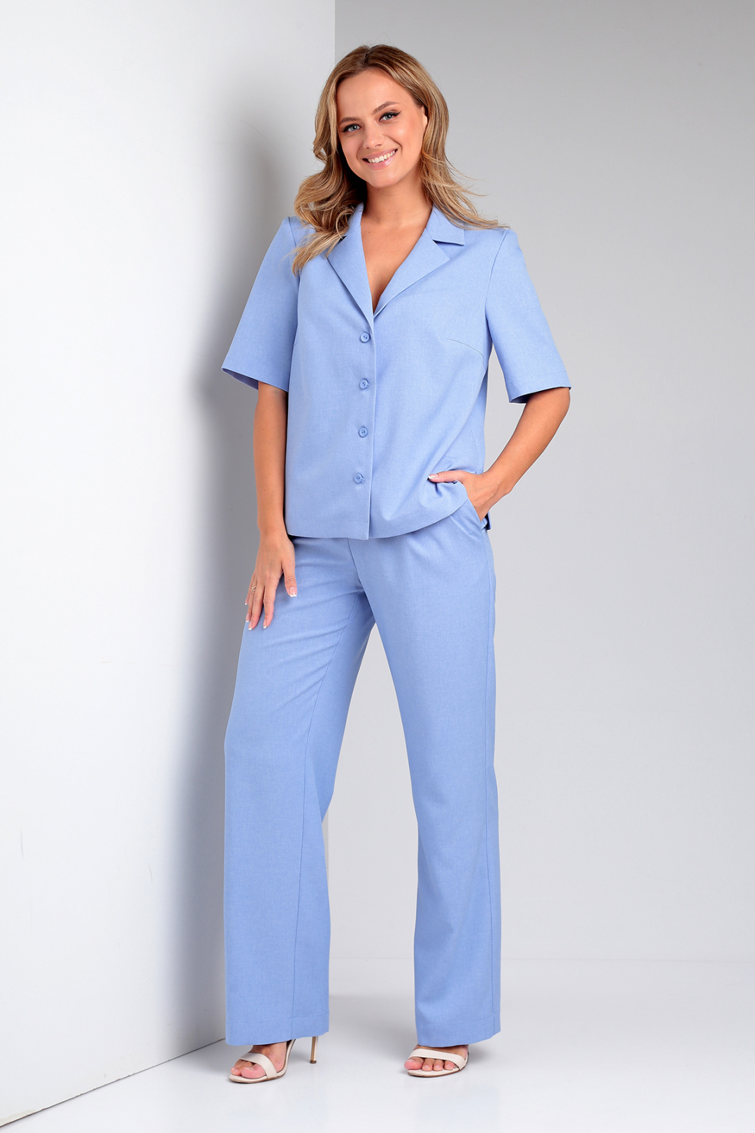 Костюм Лиона-Стиль 857 голубой - фото 1