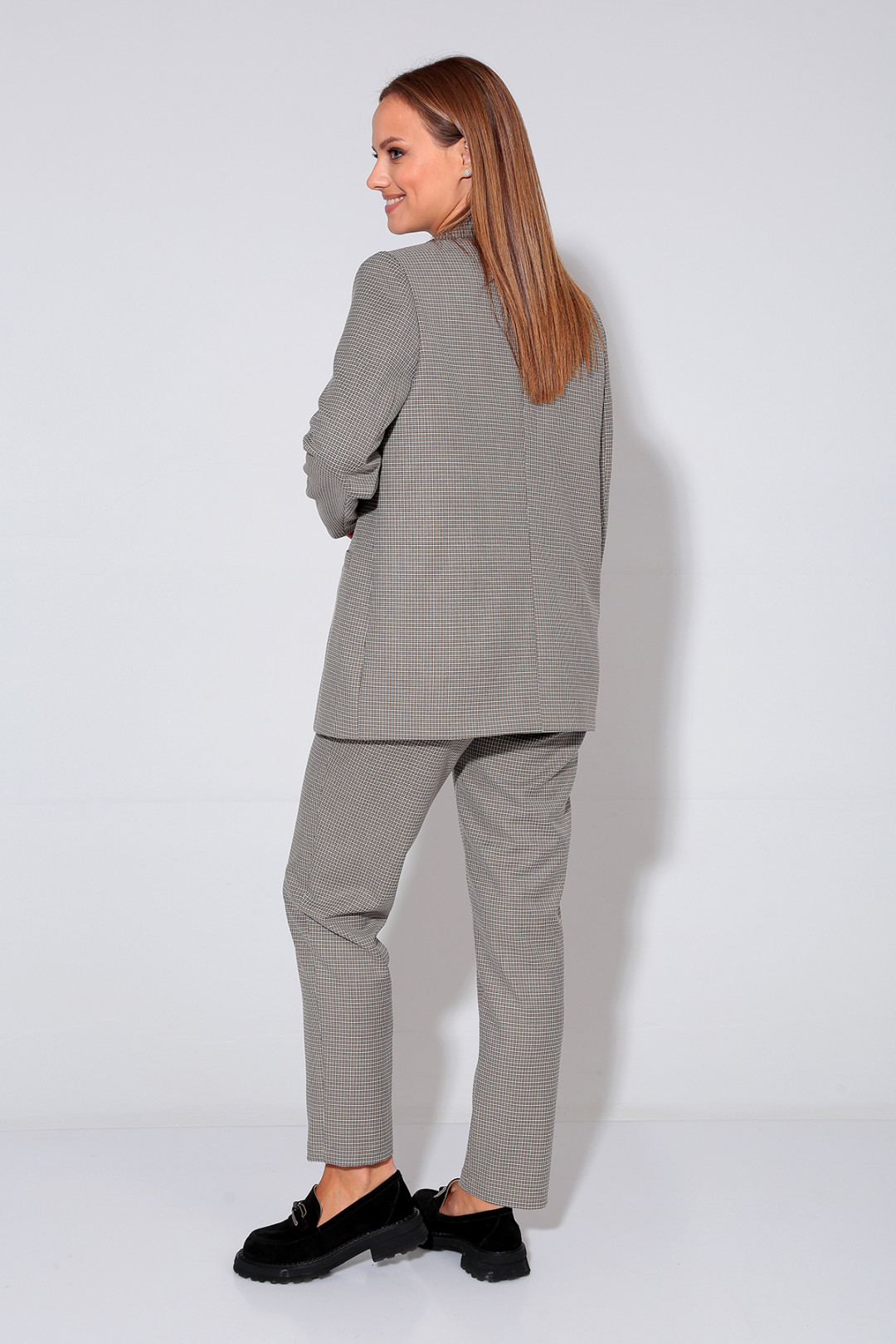Костюм Лиона-Стиль 880 бежевая клетка - фото 5