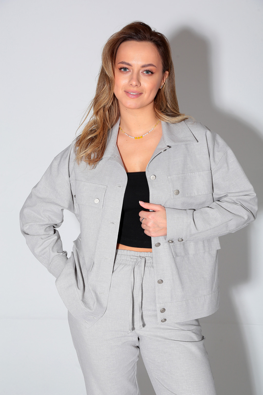 Костюм Лиона-Стиль 893 серый - фото 4