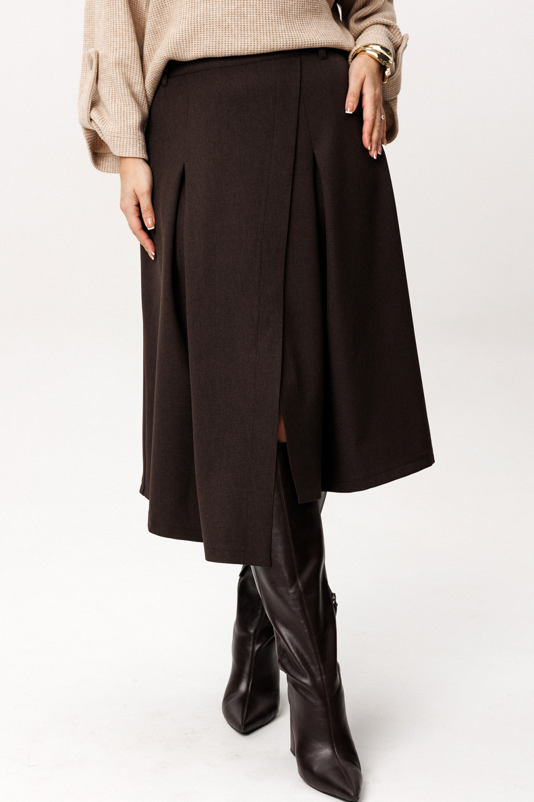 Юбка Лиона-Стиль 960 горький шоколад - фото 2