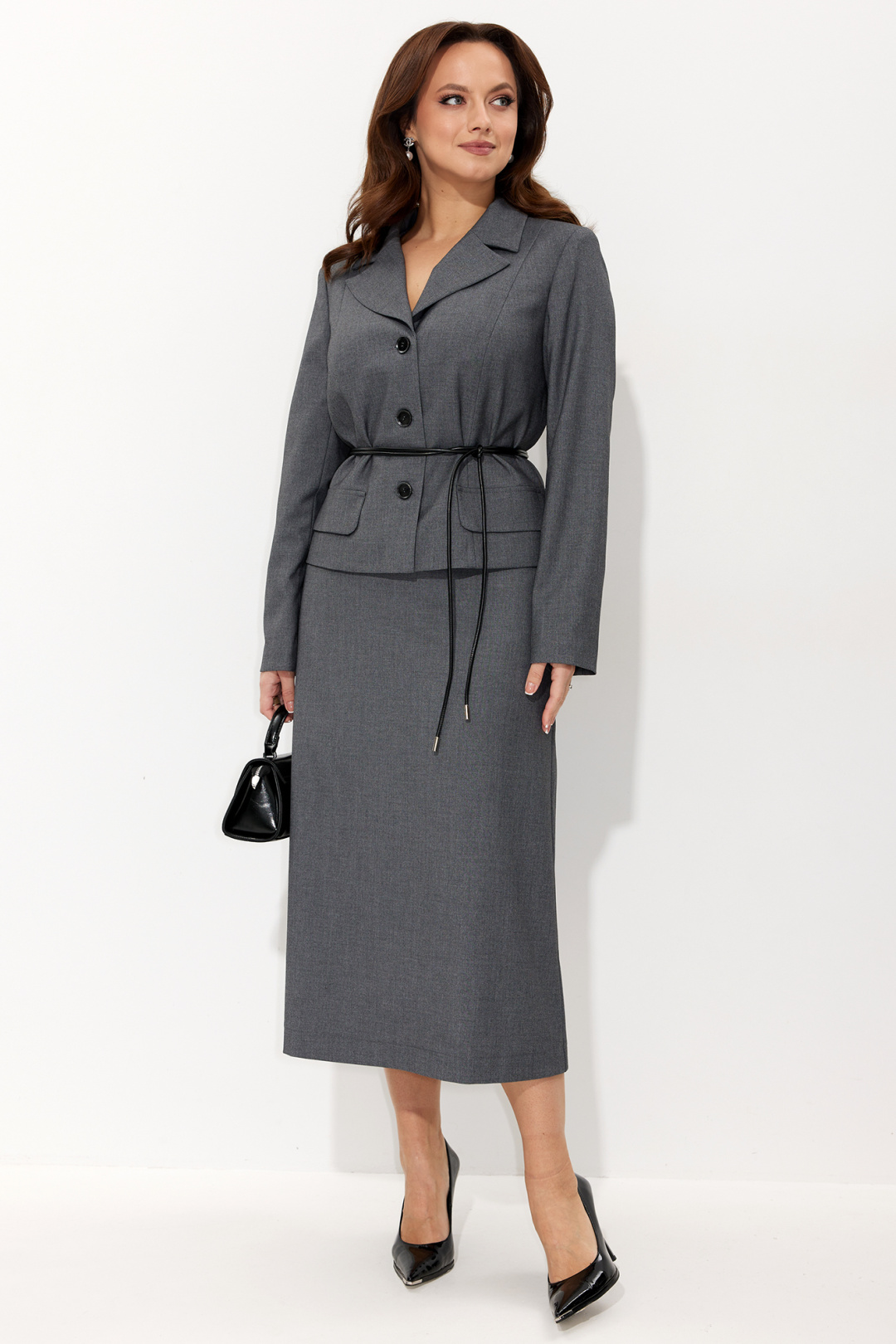 Костюм Лиона-Стиль 962 серый меланж - фото 4