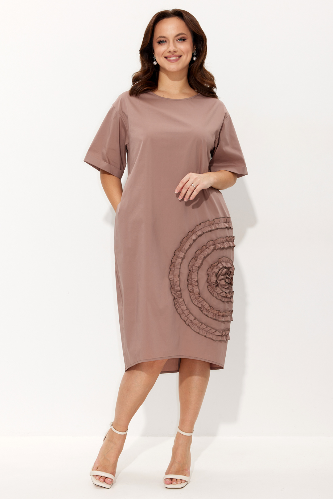 Платье Лиона-Стиль 969 мокко - фото 1