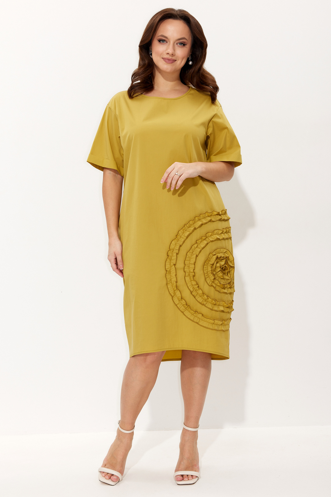 Платье Лиона-Стиль 969 олива - фото 2