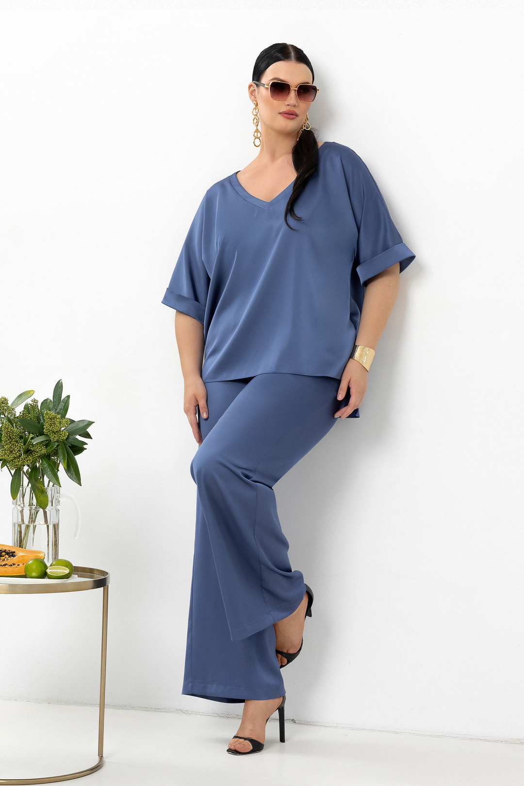 Костюм Lissana 4903 синий лед - фото 3