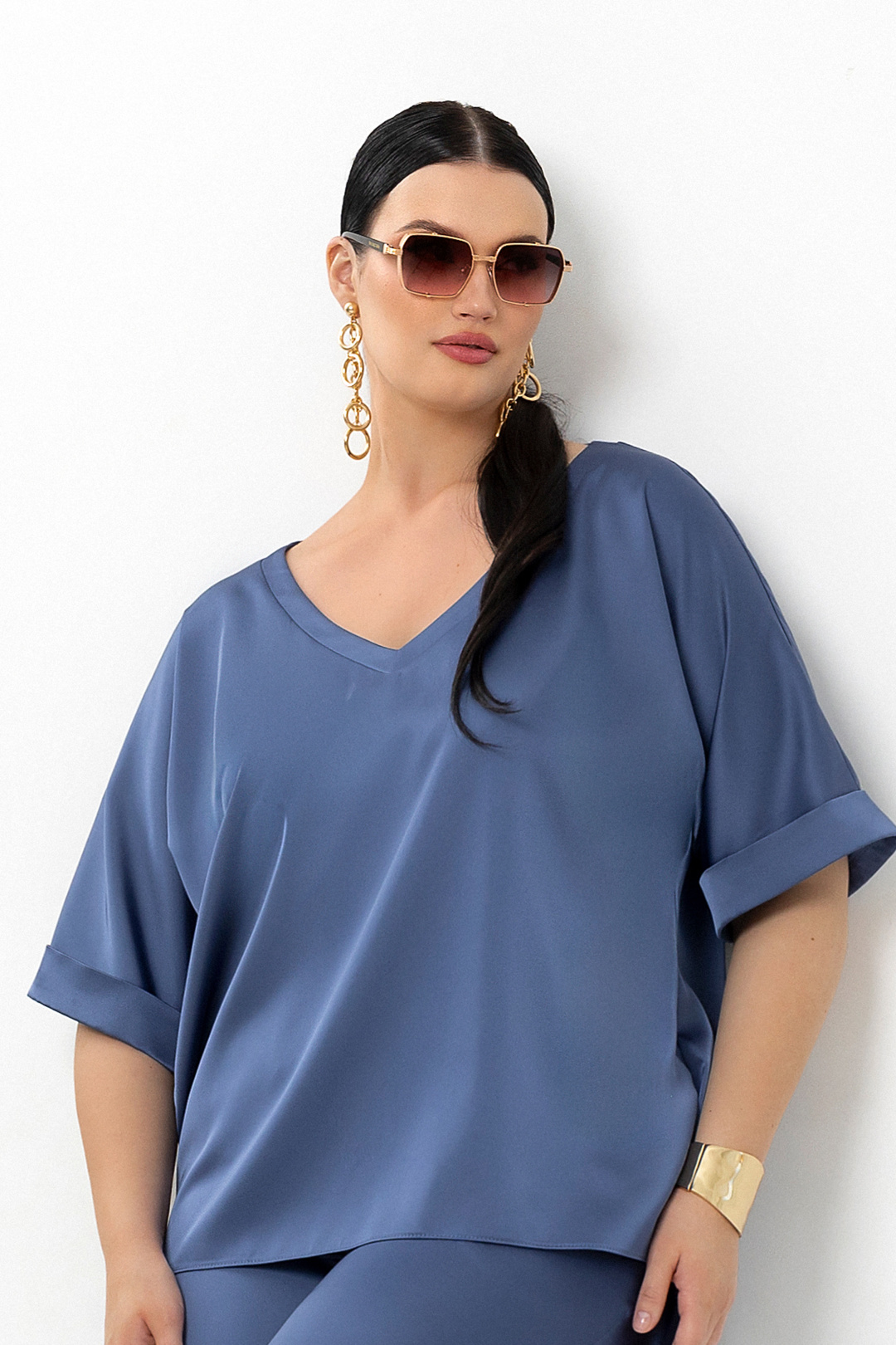 Костюм Lissana 4903 синий лед - фото 4