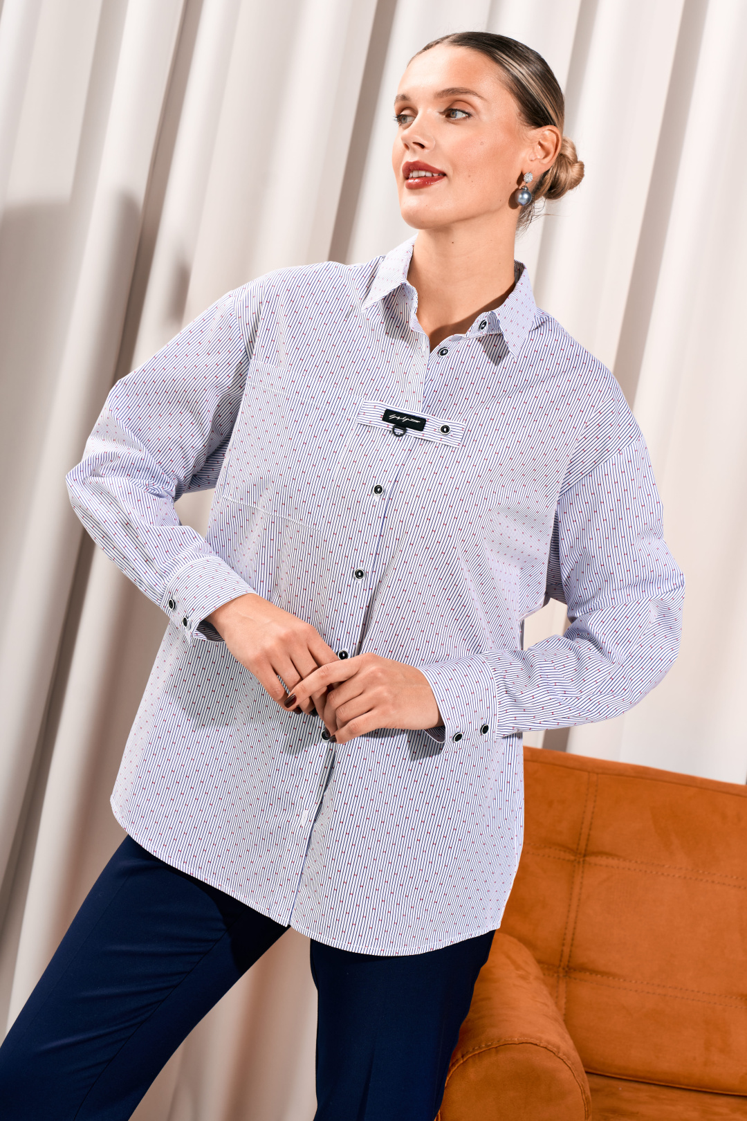 Рубашка Lissana 5037 синий - фото 6