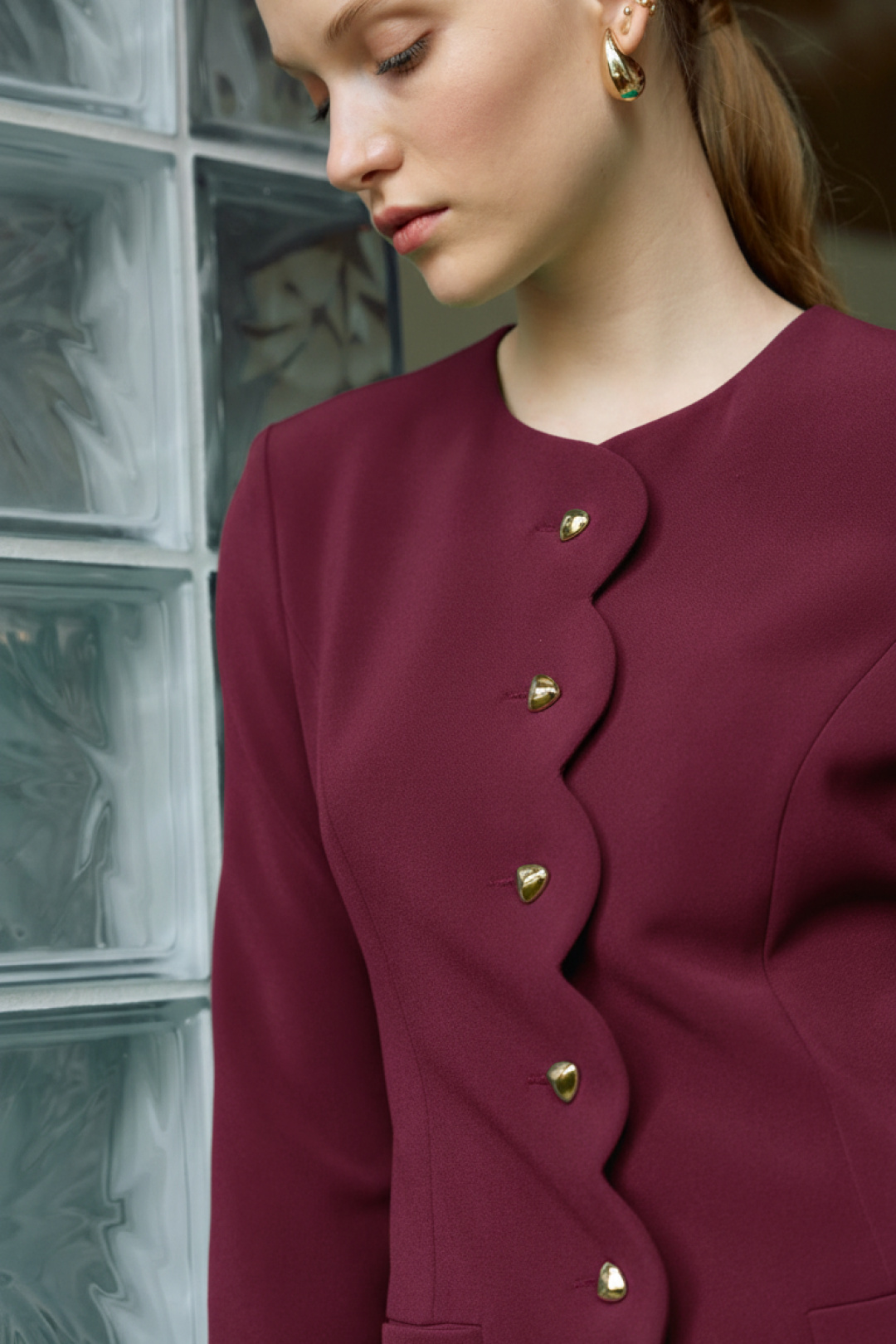 Платье Lokka 1708 бордовый - фото 4