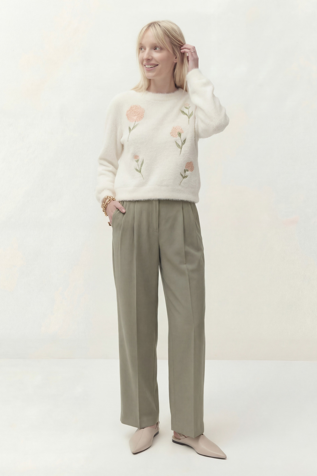 Джемпер Lokka 1818 белый - фото 1