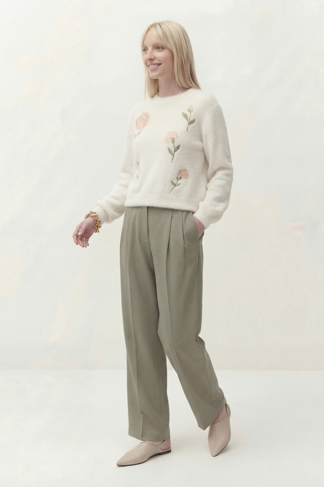 Джемпер Lokka 1818 белый - фото 4