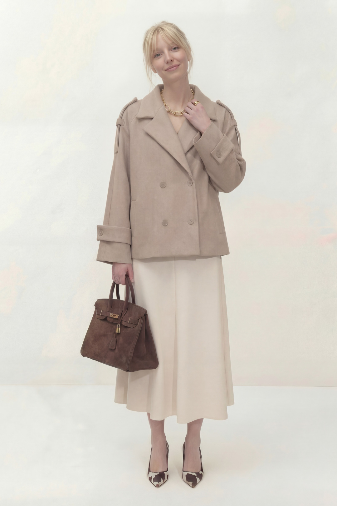 Пальто Lokka 1838В бежевый - фото 1