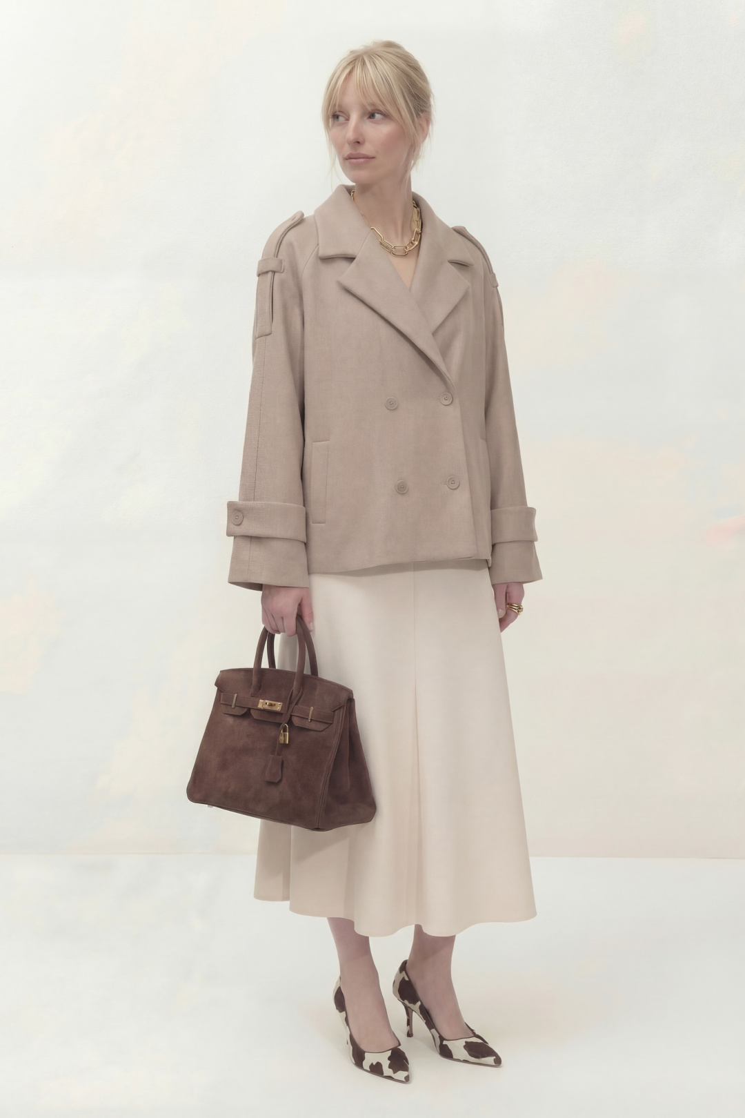 Пальто Lokka 1838В бежевый - фото 4