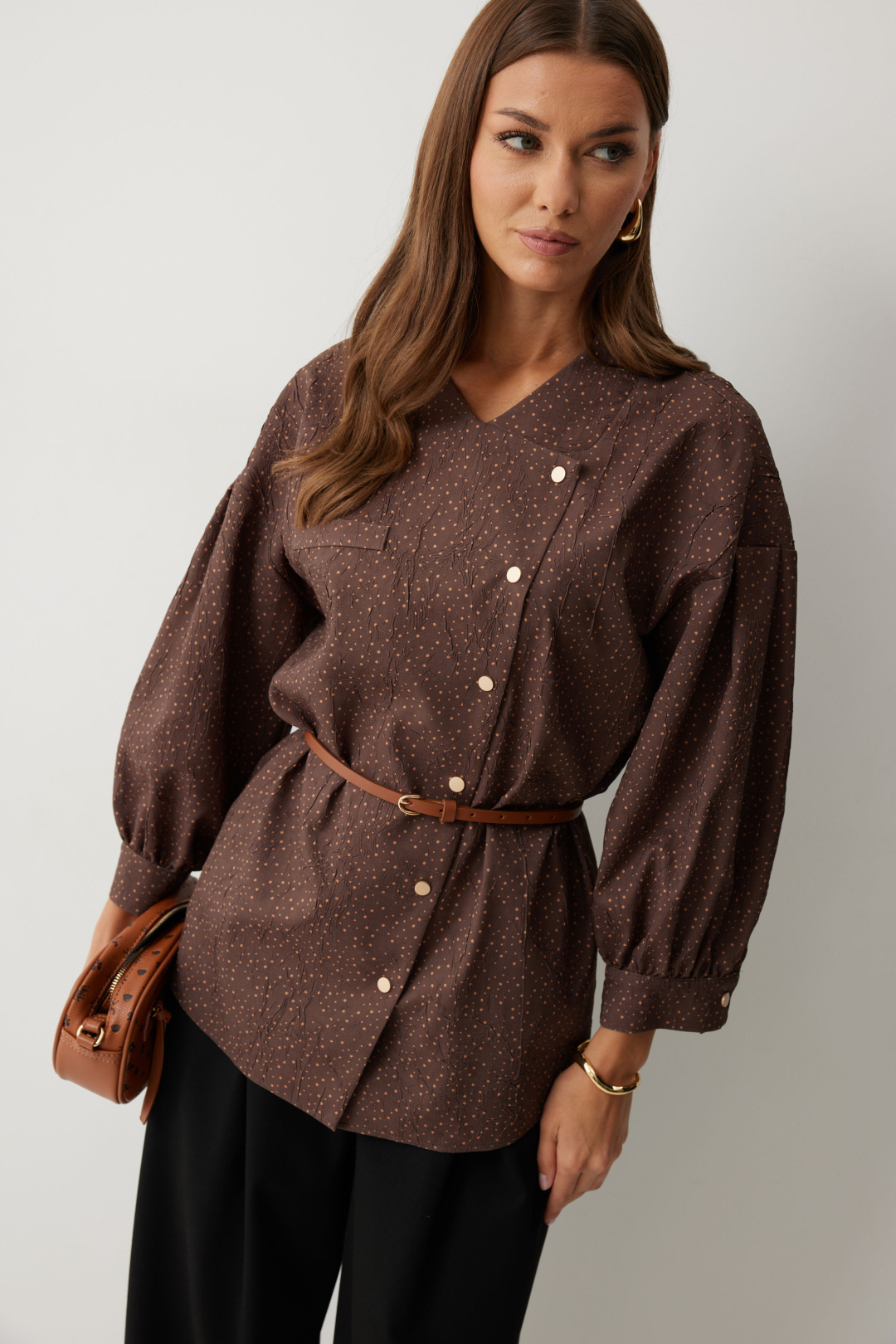 Блузка ЛЮШе 4217 коричневый