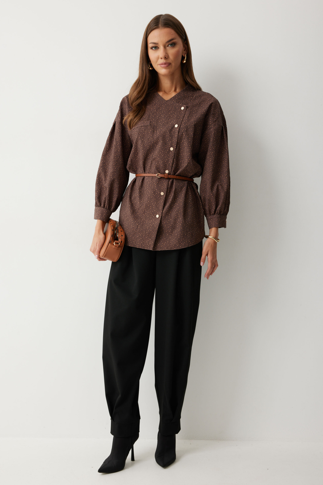 Блузка ЛЮШе 4217 коричневый - фото 5